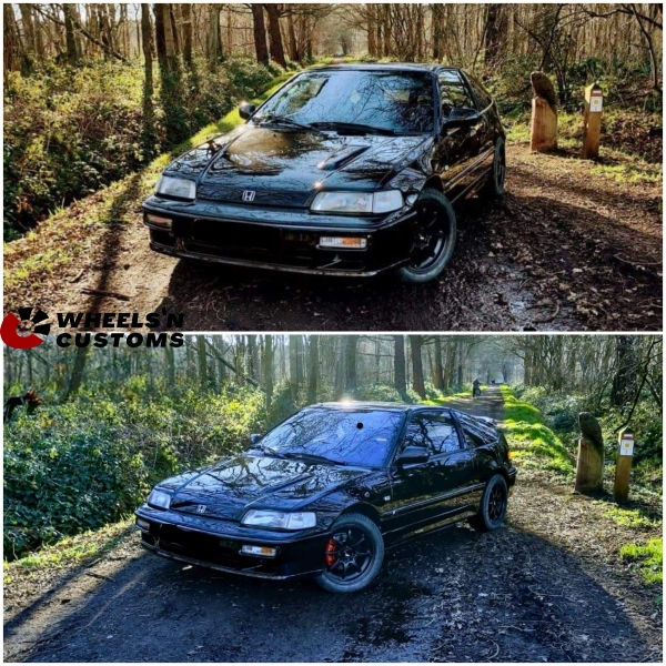 Honda CRX - 15 inch Japan Racing Wheels JR5 Flat Black - 4x100 7J ET35