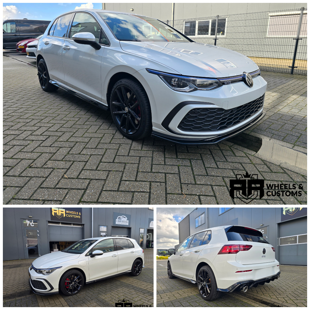 Volkswagen Golf 8 GTE voorzien van Maxton Design onderdelen. Inclusief uitlaatsysteem en passend diffuser