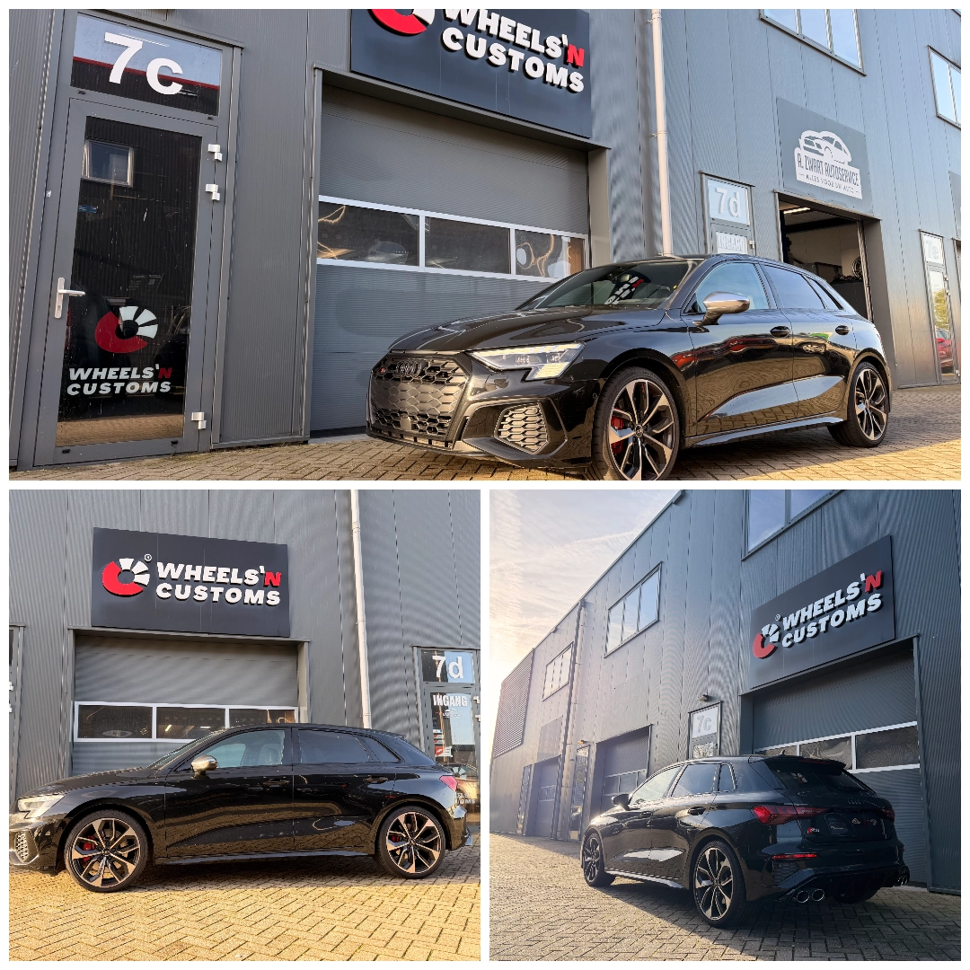 deze Audi A3 sportback is voorzien van een nieuwe maxton diffuser