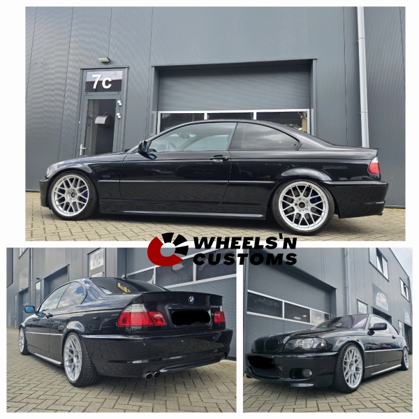 BMW 3 Serie E46 Coupe 330i - 18 inch Apex ARC-8 Satin Black - 5x120 8.5j ET35 + 9.5J ET35.