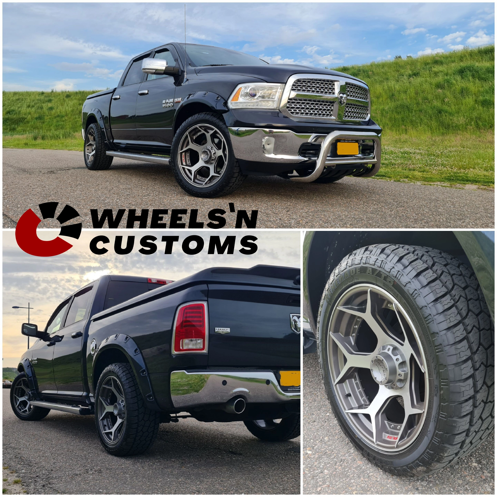 Dodge Ram - 22 inch 4Play 4P50 Brushed Gun metal - 10J ET24