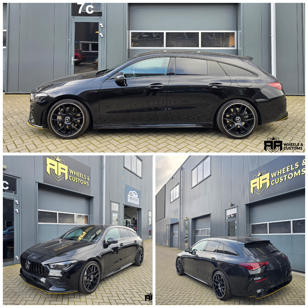 Mercedes CLA35 AMG - 19 inch AMG-Design Matt Black Polished lip - 5x112 8J ET43 + 9J ET49