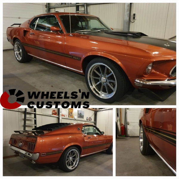 Ford Mustang Mag1 1969 - 18 inch American Racing VN510 Vintage Silver / Diamont Cut lip - 5x114.3 10J ET12 