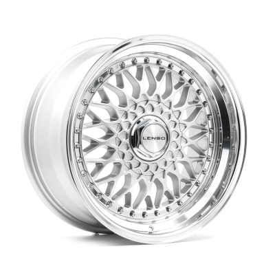Lenso LENSO BSX Custom PCD 15 inch 7J Gloss Silver & Polished Lenso LENSO BSX Custom PCD 15 inch 7J Gloss Silver & Polished